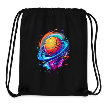 Basketballkörbe Vortex Neon Swirl - Stanley/Stella recycelter Gym Bag - Schwarz - Vorne