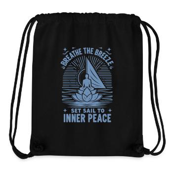 Segeln Yoga Durchatmen The Breeze Inner Peace - Stanley/Stella recycelter Gym Bag - Schwarz - Vorne