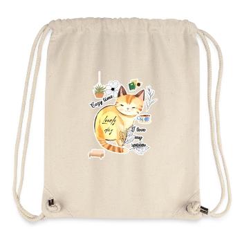 😽Cute cozy cat adorable relaxing selflove - Stanley/Stella Recycled Gym Bag - natural - Front