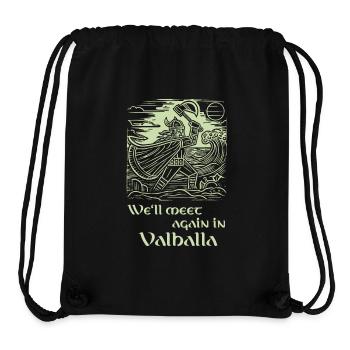 Gravure sur bois Viking 07 2024 01 - Sac à cordon recyclé Stanley/Stella - noir - Devant