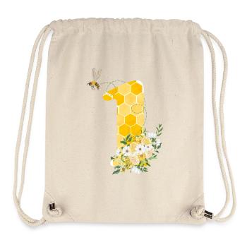 1st Birthday Bee - Stanley/Stella Recycled Gym Bag - natural - Front