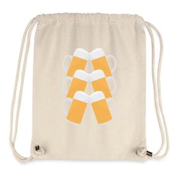 Toasting beer mugs - Stanley/Stella Recycled Gym Bag - natural - Front