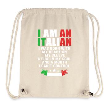 Italienisch Italia Italien - Stanley/Stella recycelter Gym Bag - Naturweiß - Vorne