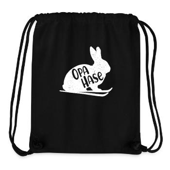 Hasenopa Opa Hase Skifahren Ski Fahrer Skilaufen - Stanley/Stella recycelter Gym Bag - Schwarz - Vorne