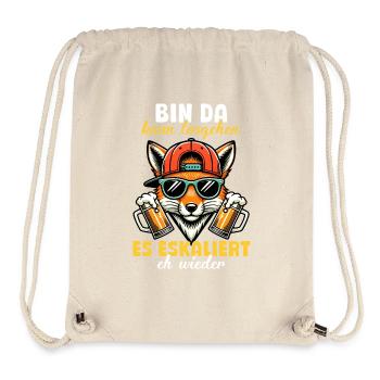 Bin Da Eskaliert Eh Wieder Bier Party Fuchs - Stanley/Stella recycelter Gym Bag - Naturweiß - Vorne