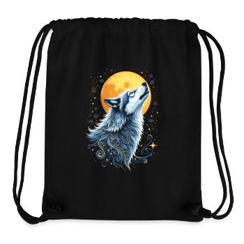 Wolf & Mond - Mystische Kunst - Stanley/Stella recycelter Gym Bag - Schwarz - Vorne