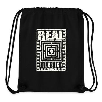 real Illusion used look Pyramide Realität Illusion - Stanley/Stella recycelter Gym Bag - Schwarz - Vorne
