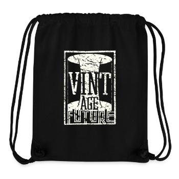 Vintage Future used look Zukunft Zeit Tunnel Alter - Stanley/Stella recycelter Gym Bag - Schwarz - Vorne