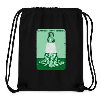 Tarnung grüner Straßenkegel - Stanley/Stella recycelter Gym Bag - Schwarz - Vorne