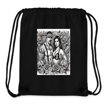 Bonnie und Clyde nach Chicano-Art - Stanley/Stella recycelter Gym Bag - Schwarz - Vorne