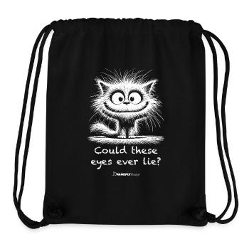 Sweet, cheeky cat | "Could these eyes ever lie?!" - Stanley/Stella Recycled Gym Bag - black - Front