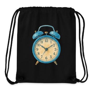 Alarm Clock Watercolor - Stanley/Stella Recycled Gym Bag - black - Front