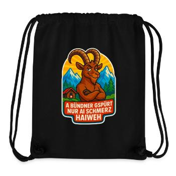 A Graubünden feels hur ai pain haiweh - Stanley/Stella Recycled Gym Bag - black - Front