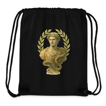 Statue Rome Aquarelle - Sac à cordon recyclé Stanley/Stella - noir - Devant