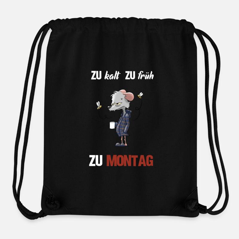 lundi fou - Sac à cordon recyclé Stanley/Stella - noir