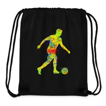 Colorful soccer T-shirt for sports fans - Stanley/Stella Recycled Gym Bag - black - Front