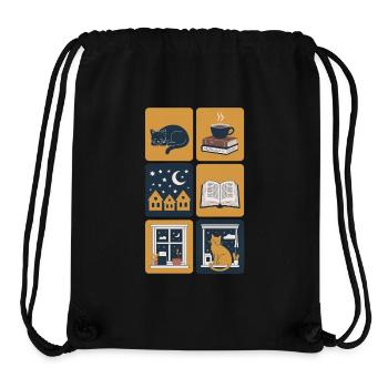 Cozy Night - Stanley/Stella recycelter Gym Bag - Schwarz - Vorne