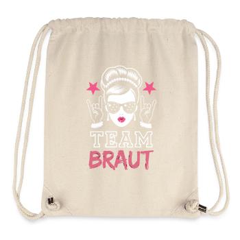 Jupe de mariée Team Bachelor Party Chemise de groupe - Sac à cordon recyclé Stanley/Stella - blanc naturel - Devant