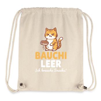 Bauchi leer Katze mit Kaffee - Stanley/Stella recycelter Gym Bag - Naturweiß - Vorne