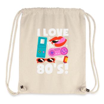Retour rétro au design vintage des années 80 - Sac à cordon recyclé Stanley/Stella - blanc naturel - Devant