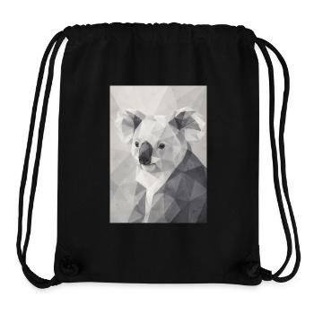 Geometrischer Koala Polygon Art  - Stanley/Stella recycelter Gym Bag - Schwarz - Vorne