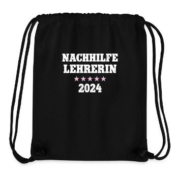 Nachhilfe Lehrerin 2024 Schule Nachhilfe Geben - Stanley/Stella recycelter Gym Bag - Schwarz - Vorne
