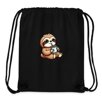 Designs for Kids – Flauschige Faultiere - Stanley/Stella recycelter Gym Bag - Schwarz - Vorne