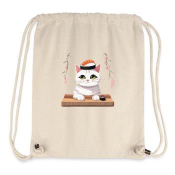 Cat Sushi Japanese Japan - Stanley/Stella Recycled Gym Bag - natural - Front