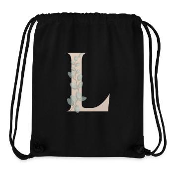 Letter L with flower tendril - Stanley/Stella Recycled Gym Bag - black - Front