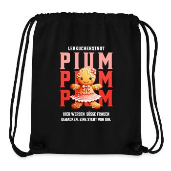 Pium: süsse Lebkuchen Frau in Borgholzhausen - Stanley/Stella recycelter Gym Bag - Schwarz - Vorne
