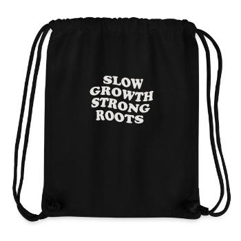 Slow Growth, Strong Roots–Natur-inspiriertes Motiv - Stanley/Stella recycelter Gym Bag - Schwarz - Vorne