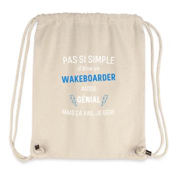 Toller Wakeboarder - Stanley/Stella recycelter Gym Bag - Naturweiß - Vorne