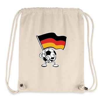 Sommermärchen, Ball mit Deutschland Fahne 2024 - Stanley/Stella recycelter Gym Bag - Naturweiß - Vorne
