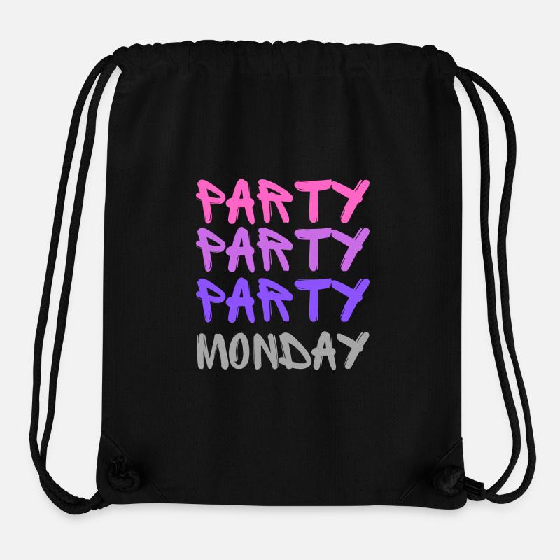 Fête Fête Lundi (1) - Sac à cordon recyclé Stanley/Stella - noir