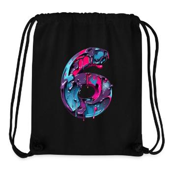 NR. 6 NUMMER 6 COOL 6. GEBURTSTAG - Stanley/Stella recycelter Gym Bag - Schwarz - Vorne
