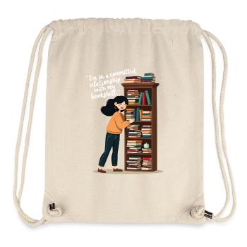 Bookworm bookworm on a bookshelf - Stanley/Stella Recycled Gym Bag - natural - Front