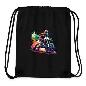 Motocross - Stanley/Stella recycelter Gym Bag - Schwarz - Vorne