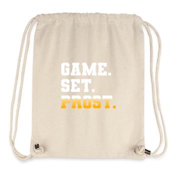 Game Set Match Prost Tennis Paddle Bier - Stanley/Stella recycelter Gym Bag - Naturweiß - Vorne
