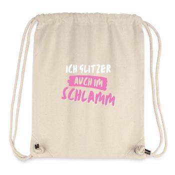 muddy run glitzer im schlamm Team Frauenlauf mud - Stanley/Stella recycelter Gym Bag - Naturweiß - Vorne
