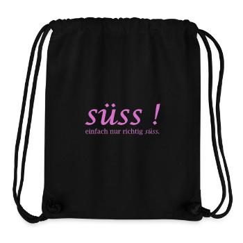 Süss! einfach nur richtig süss Schriftzug - Stanley/Stella recycelter Gym Bag - Schwarz - Vorne