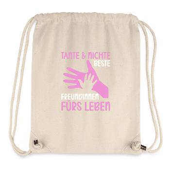 Tante und Nichte beste Freundinnen fürs Leben - Stanley/Stella recycelter Gym Bag - Naturweiß - Vorne