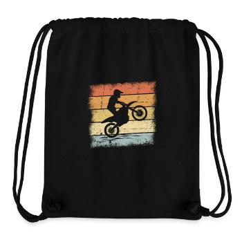 Motorcross Retro - Stanley/Stella recycelter Gym Bag - Schwarz - Vorne