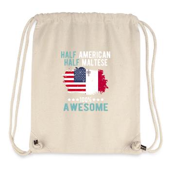 Halb Amerikaner Halb Mateser - Stanley/Stella recycelter Gym Bag - Naturweiß - Vorne