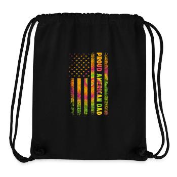Proud American Dad - Stanley/Stella Recycled Gym Bag - black - Front