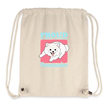 Poméranien Maman Zwergspitz Propriétaire de chien Cadeau - Sac à cordon recyclé Stanley/Stella - blanc naturel - Devant