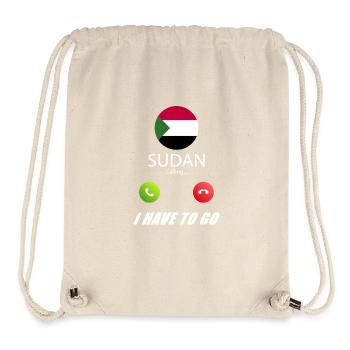 Le Soudan appelle les drapeaux lusiger - Sac à cordon recyclé Stanley/Stella - blanc naturel - Devant