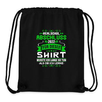 Realschule bestanden Realschulabschluss 2022 - Stanley/Stella recycelter Gym Bag - Schwarz - Vorne