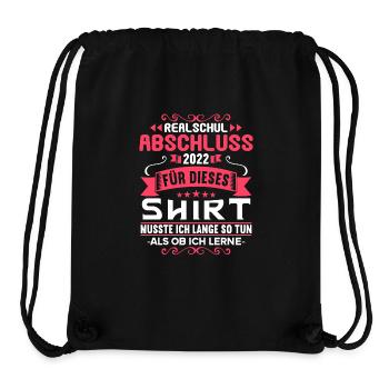 Realschule bestanden Realschulabschluss 2022 - Stanley/Stella recycelter Gym Bag - Schwarz - Vorne