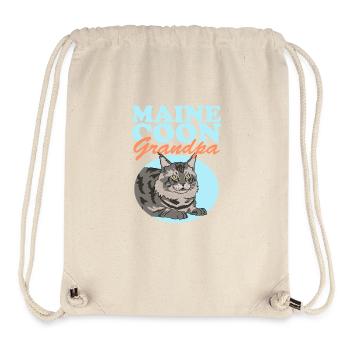 Maine Coon Grandpa Cat Cat Owner Gift - Stanley/Stella Recycled Gym Bag - natural - Front