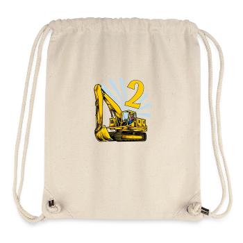Ich bin 2 - Bagger Geburtstag 2 Jahre - Stanley/Stella recycelter Gym Bag - Naturweiß - Vorne